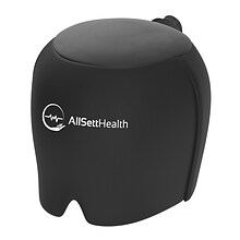 AllSett Health Cold Gel Ice Head Wrap Hat for Headache and Migraine Relief with Hole (ASH874BLK-HOL)