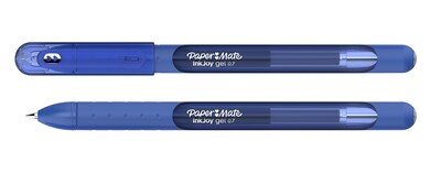Paper Mate InkJoy Gel Pens, Medium Point, Dark Blue Ink, Dozen (SAN2023006)
