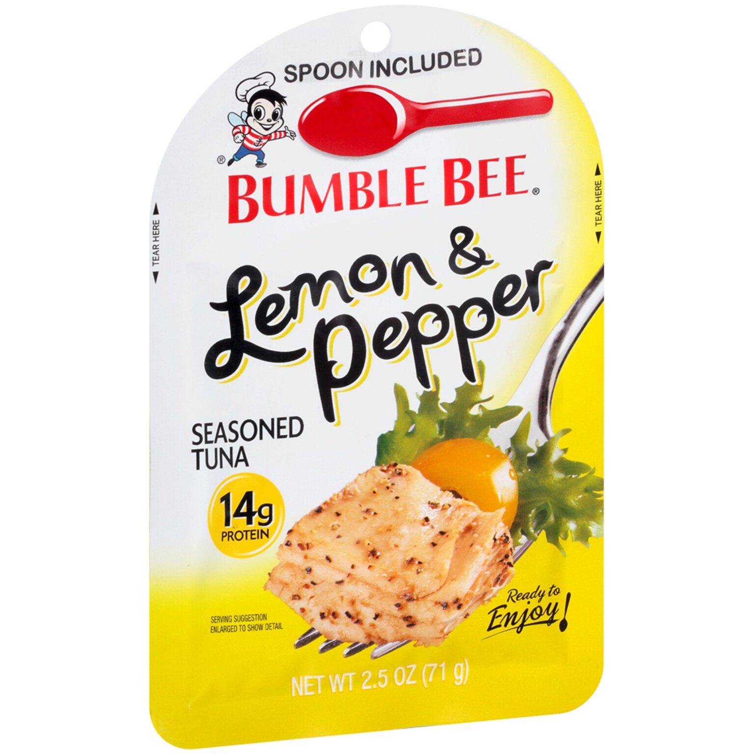 Bumble Bee Lemon and Pepper Tuna Fish, 2.5 oz., 12/Carton (KAR24064)