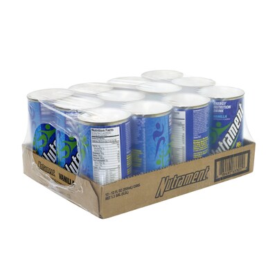 Nutrament 12 oz Energy Nutrition Drink Vanilla Pack of 12 (209-02579)
