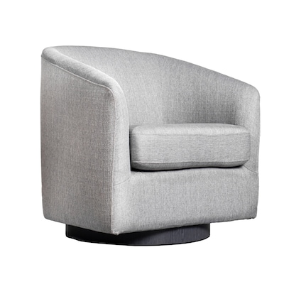 Flash Furniture Landon Fabric Upholstery Club Style Barrel Accent Armchair, Light Gray (BSAC22060LTG