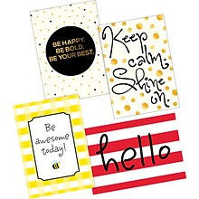 Barker Creek Hello! Youre Awesome & Shine on! Posters, 4/Set (BC3604)