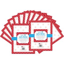 Barker Creek Red & White Dot Computer Paper, 100 Sheets/Set (BC3608)