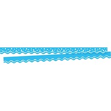 Barker Creek Happy Pool Blue Double-Sided Scalloped Border 2-Pack, 78 Feet/Set (BC3704)