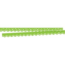 Barker Creek Happy Lime Double-Sided Scalloped Border 2-Pack, 78 Feet/Set (BC3707)