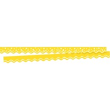 Barker Creek Happy Lemon Yellow Double-Sided Scalloped Border 2-Pack, 78 Feet/Set (BC3709)