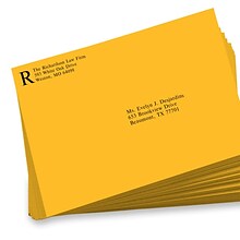 JAM Paper Open-End Envelopes, 9 x 12, Sunflower Yellow, 50 Pack (EX4894-12-50)