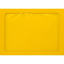 JAM Paper A7 Full Face Window Envelopes, Peel & Press, 5 1/2 x 7 1/4, Sunflower Yellow, 50 Pack (A7F