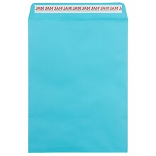 JAM Paper 9 x 12 Open-End Envelopes, Pool Blue, 500 Pack (4894-102-500)