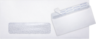 JAM Paper #10 Window Envelopes, Peel & Seal, Security Tint, 4 1/8 x 9 1/2, White, 250 Pack (61597-25