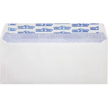 JAM Paper #10 Regular Envelopes, Peel & Seal, Security Tint, 4 1/8 x 9 1/2, White, 250 Pack (75747-2