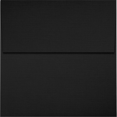 JAM Paper Square Envelopes, Peel & Press, 3 1/4 x 3 1/4, Black Linen, 500 Pack (8503-BLI-500)