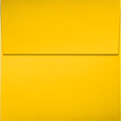 JAM Paper Square Envelopes, Peel & Press, 3 1/4 x 3 1/4, Sunflower Yellow, 250 Pack (8503-84-250)