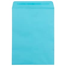JAM Paper 9 x 12 Open-End Envelopes ,Pool , 50 Pack, Blue (LUX-4894-102-50)