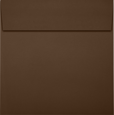JAM Paper Square Envelopes, Peel & Press, Chocolate, 6 x 6, 500 Pack (8525-25-500)