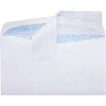 JAM Paper #6 3/4 Regular Envelopes, 3 5/8 x 6 1/2,  White w/ Sec Tint, P&S, 50/Pack (72634-50)