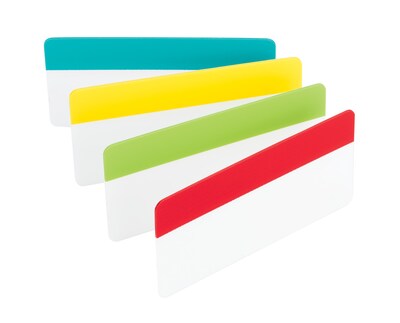 Post-it® Tabs, 3" Wide, Solid, Assorted Colors, 24 Tabs/Pack (686-ALYR3IN)