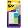 Post-it® Tabs, Pre-Printed Letters, 1 Wide, Assorted Colors, 28 Tabs/Pack (686-ALPHA)