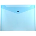 Jam Paper Plastic File Pocket, 1 Expansion, Letter Size, Blue, 12/Pack (218S0BU)