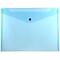 Jam Paper Plastic File Pocket, 1 Expansion, Letter Size, Blue, 12/Pack (218S0BU)