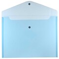 Jam Paper Plastic File Pocket, 1 Expansion, Letter Size, Blue, 12/Pack (218S0BU)