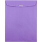JAM Paper 10" x 13" Open End Catalog Colored Envelopes with Clasp Closure, Violet Purple Recycled, 10/Pack (V0128182B)