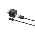 LAX Gadgets LAX Type C 6ft Charger with Wall Charger Black (USBCWALL6FT-BLK)