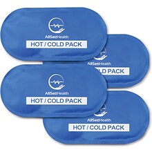 AllSett Health Reusable Hot and Cold Gel Packs for Injuries, 4-Pack (ASH0121)