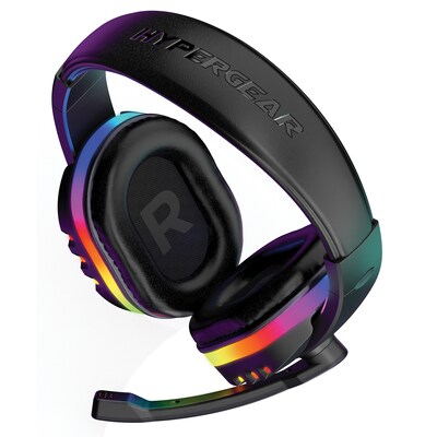 HyperGear SoundRecon RGB LED Gaming Headset, 3.5mm, Black (15537)