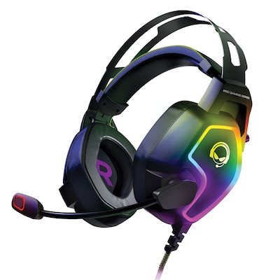 HyperGear SoundRecon RGB LED Professional Gaming Headset, 3.5mm, Black (15596)