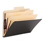 Smead SuperTab® Heavy Duty Classification Folder, Oversized Tab, 2 Dividers, Letter Size, Dark Gray, 10/Box (14011)