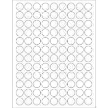 Tape Logic® Circle Laser Labels, 3/4, White, 10800/Case (LL141)