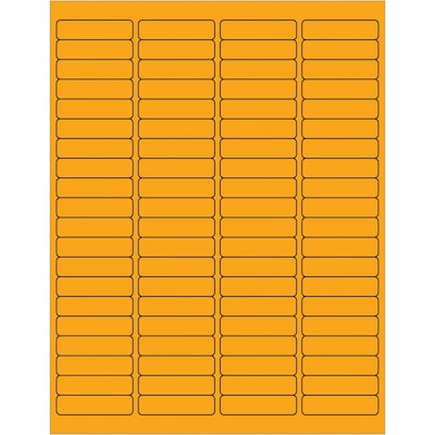 Tape Logic® Rectangle Laser Labels, 1 15/16 x 1/2, Fluorescent Orange, 8000/Case (LL171OR)