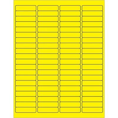 Tape Logic Rectangle Laser Labels, 1 15/16 x 1/2, Fluorescent Yellow, 8000/Case (LL171YE)