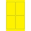 Tape Logic® Rectangle Laser Labels, 4 x 6, Fluorescent Yellow, 400/Case (LL186YE)