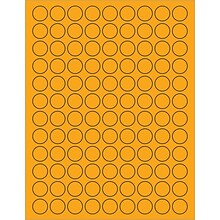 Tape Logic® Fluorescent Circle Laser Labels, 3/4, Fluorescent Orange, 10800/Case (LL190OR)