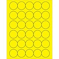 Tape Logic® Fluorescent Circle Laser Labels, 1 1/2, Fluorescent Yellow, 3000/Case (LL192YE)