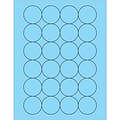 Tape Logic Fluorescent Circle Laser Labels, 1 2/3, Pastel Blue, 2400/Case (LL196BE)