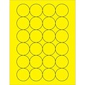 Tape Logic Fluorescent Circle Laser Labels, 1 2/3, Fluorescent Yellow, 2400/Case (LL196YE)