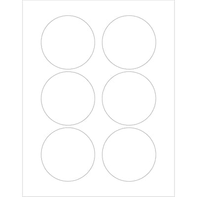 Tape Logic Glossy White Circle Laser Labels, 3, Glossy White, 600/Case (LL304)