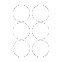 Tape Logic Glossy White Circle Laser Labels, 3, Glossy White, 600/Case (LL304)