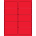 Tape Logic® Removable Rectangle Laser Labels, 4 x 2, Fluorescent Red, 1000/Case (LL410RD)