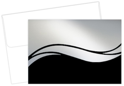 Masterpiece Studios Great Papers!® Shaded Swirl with Silver Foil Note Card, 4.875H x 3.35W (folded
