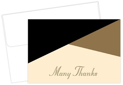 Masterpiece Studios Great Papers!® Missing Pieces with Gold Metallic Thank You Note Card, 4.875H x