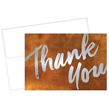 Masterpiece Studios Great Papers!® Copper Wall with Silver Foil Thank You Note Card, 4.875H x 3.35