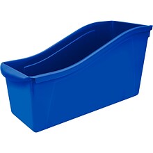 Stores Large Book Bin, 14.3L x 5.3W x 7H, Blue, Set of 6 (STX71101U06C)