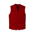 Chef Designs V-Neck Button Front Vest, Red, 3XL