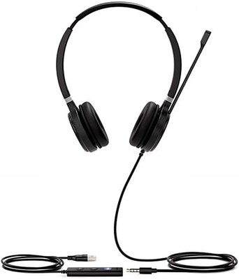 Yealink UH36 Dual UC Noise Canceling Headset  On-Ear wired, Black (1308016)