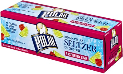 Polar® Raspberry Lime Seltzer, 12 oz. Cans, 24 Pack (1000230)