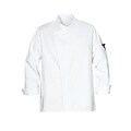 Chef Designs® Long Sleeve Tunic Chef Coat, White, Medium